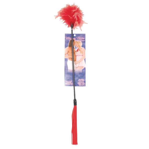 Whipper Tickler Feather And Rubber Tickler Red