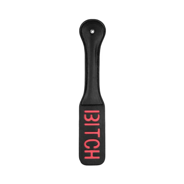 Whips & Paddles: Ouch! Paddle – BITCH – Black