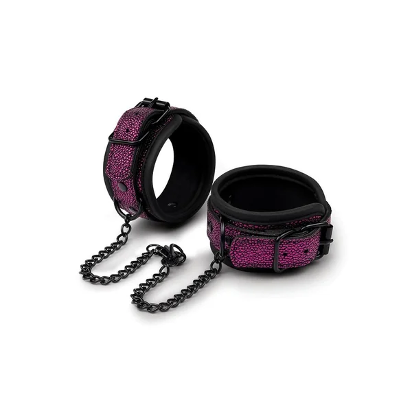 WhipSmart Dragon`s Lair Deluxe Wrist and Ankle Cuffs – Black/Purple