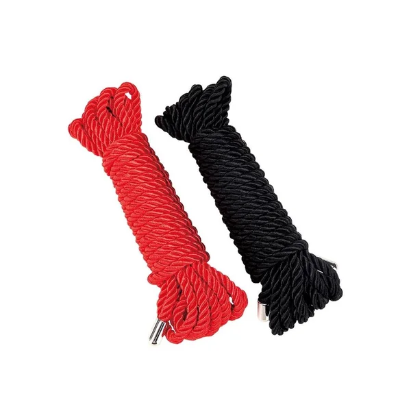 Whipsmart Heartbreaker Silky Bondage Rope (2 Pack) – Red/Black