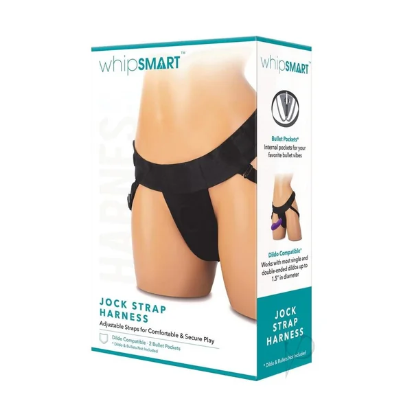 WhipSmart Jock Strap Harness - Plus Size - Black