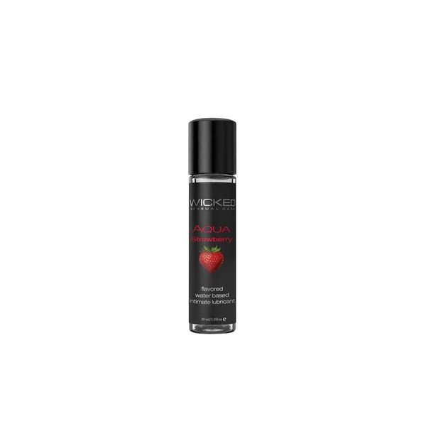 Wicked Sensual Care - Aqua Flavored Lubricant - Strawberry - 1oz