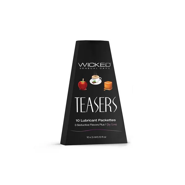 Wicked Sensual Care - Teasers Flavored Lube Samples - 10 Packs