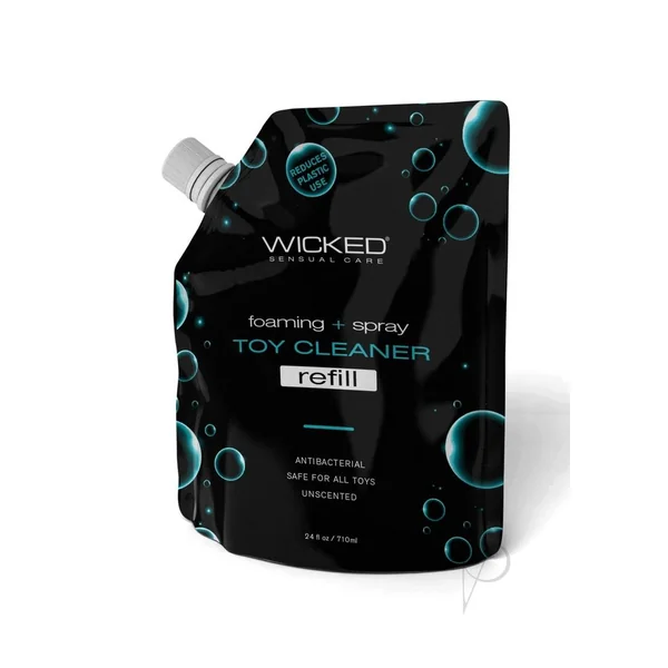 Wicked Sensual Foam and Fresh Toy Cleaner Refill Pouch 24oz.