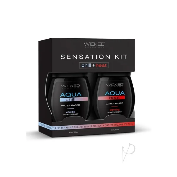Wicked Sensual Warming/Cooling Water based Lubricant Sensations Kit