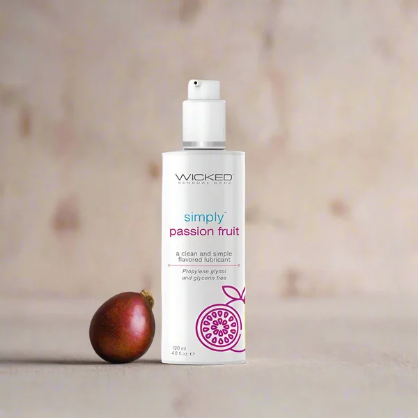 Wicked Simply Passion Fruit Flavored Water Based Lubricant 4 oz