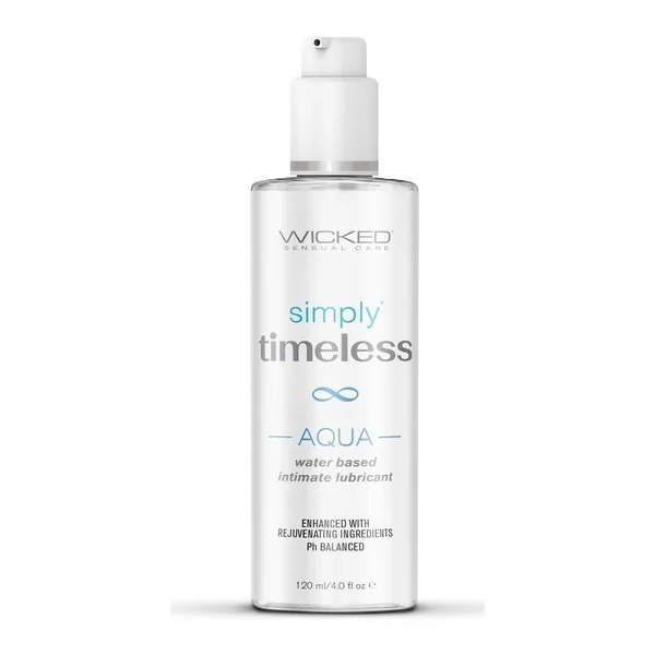 Wicked Simply Timeless Aqua Water Based Personal Lubricant 4oz.