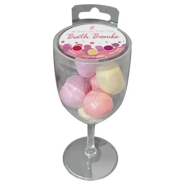 Wine Scented Bath Bombs 3 Scents (8 Bombs Per Glass