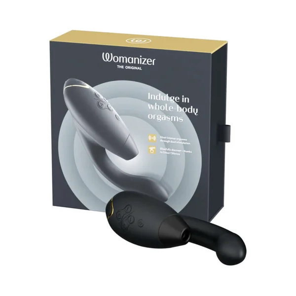 Womanizer Duo 2 Silicone Rechargeable Clitoral and G-Spot Stimulator - Black