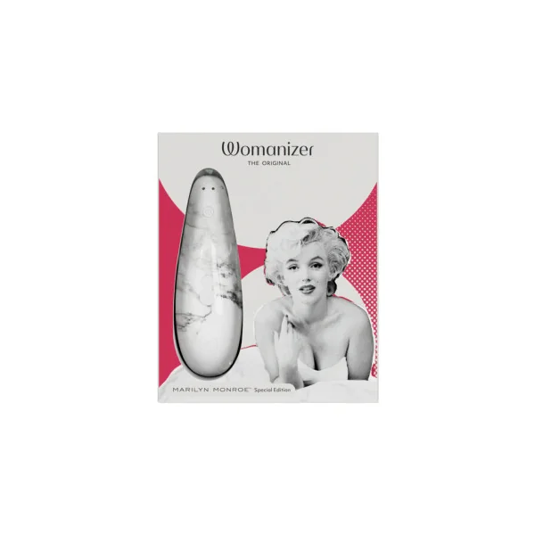 Womanizer x Marilyn Monroe Classic 2 Special Edition Pleasure Air Clitoral Stimulator, White Marble