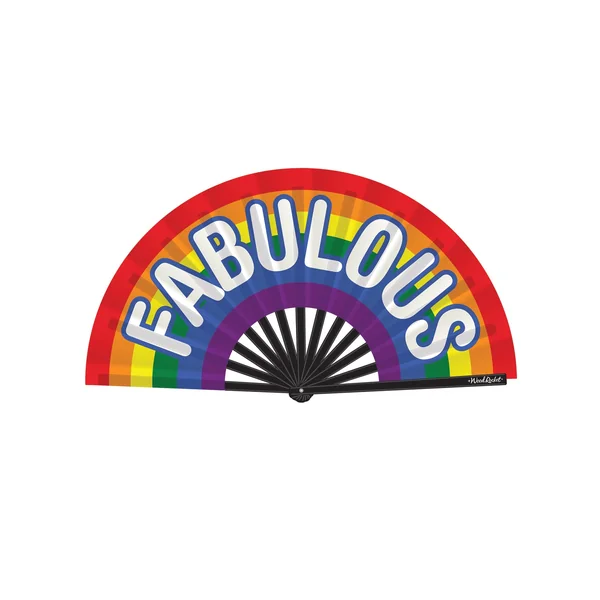 Wood Rocket Fabulous Fan - Rainbow