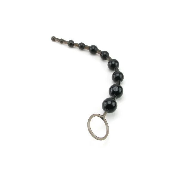 X 10 Beads Graduated Anal Beads 11 Inch – Black