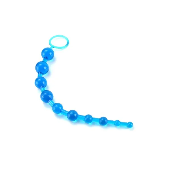 X 10 Beads Graduated Anal Beads 11 Inch – Blue