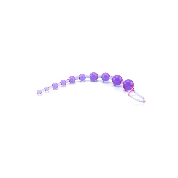 X 10 Beads Graduated Anal Beads 11 Inch – Purple