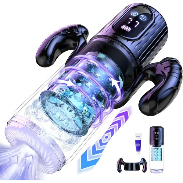 XR11 Hands Free Shower Stroker with Automatic Thrusting Rotating and Suction for Intense Pleasure