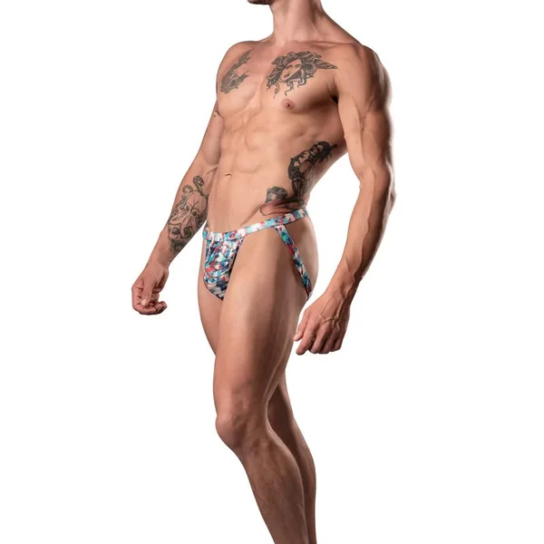 Your Lace Or Mine Thong Red White & Blue