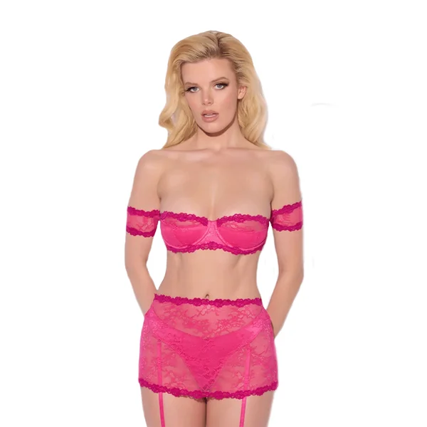 Yvonne Cap Sleeve Bra & Skirted Garter Set