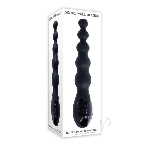 Zero Tolerance Backdoor Baton Rechargeable Silicone Anal Beads - Black
