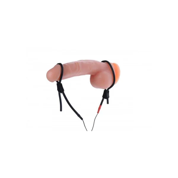 Zeus Electrosex Vigor II Silicone Cock and Ball Ties and Frenum Electro Stimulator