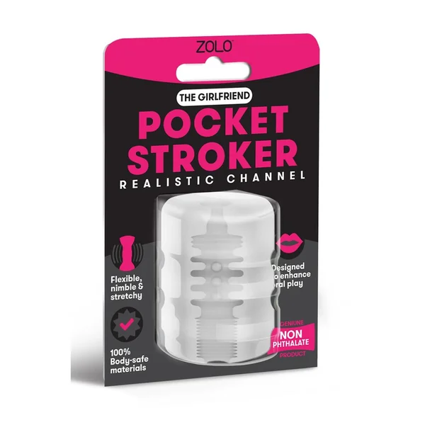 Zolo Girlfriend Pocket Stroker Channel Texture - Clear